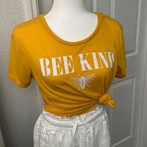 Bee Kind Mustard Yellow Soft Tee